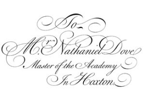 Copperplate calligraphy style example