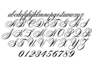 Spencerian calligraphy style example